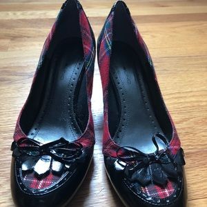 Holiday Plaid & Patent Leather Heels